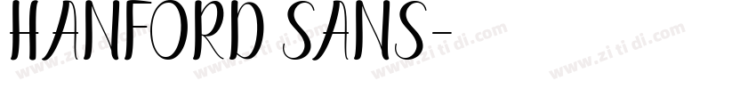 hanford sans字体转换